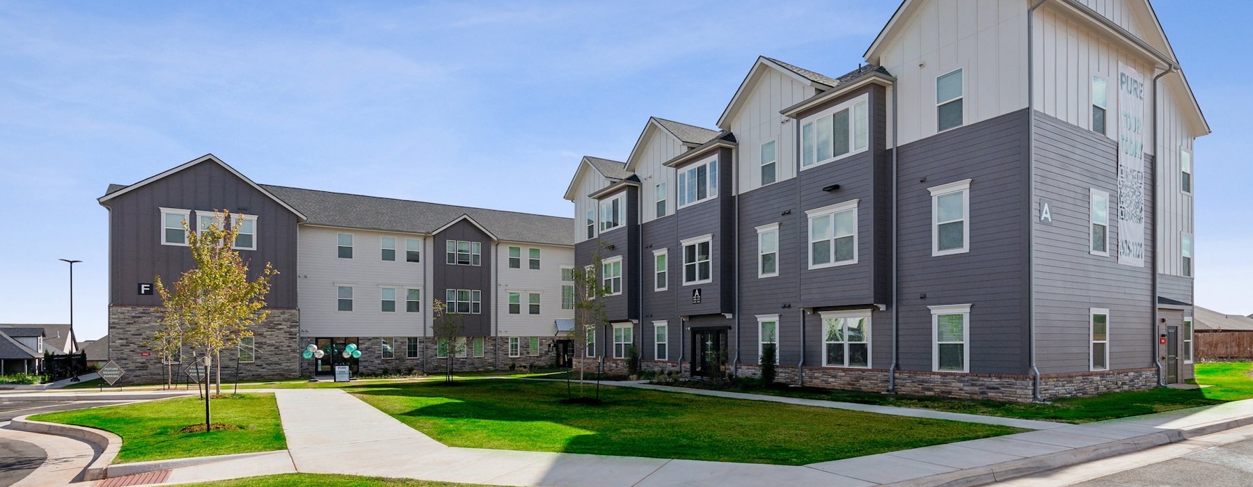 a large building with a courtyard